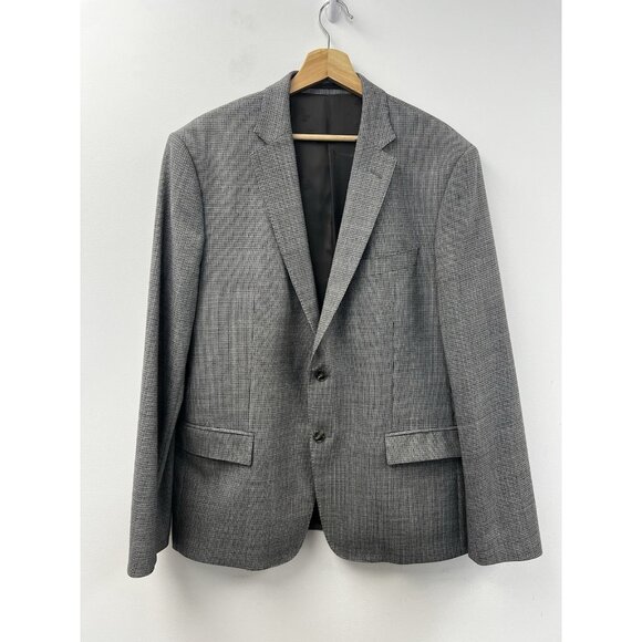 Versace Collection Wool Blazer  Sports Coat Gray houndstooth  Sz 54 - Picture 15 of 15